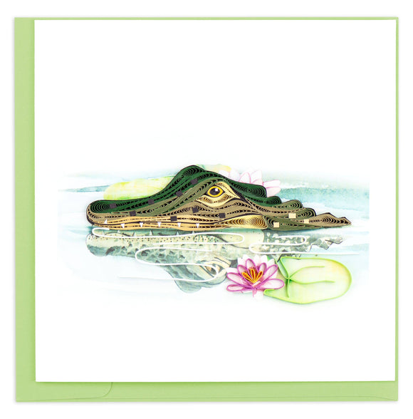 Quilling Card - Alligator Quilled Greeting Card