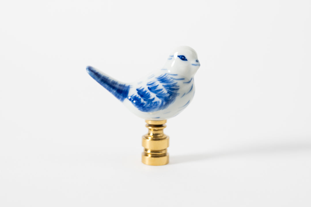 Blue and White Bird Finial