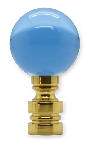 Colored Glass Finial 2"