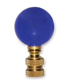 SMALL Colored Glass Finial 1.75"