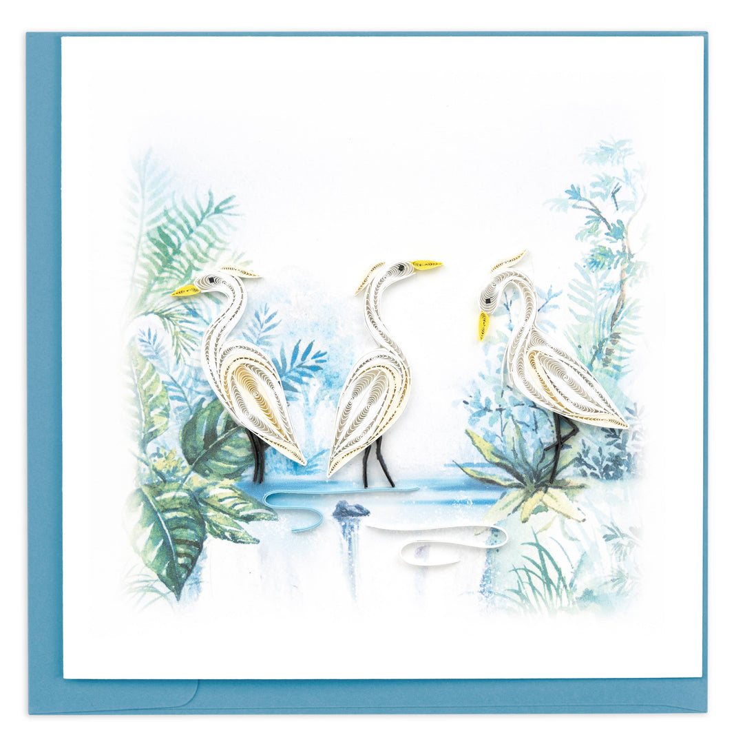 Quilling Card - Three Herons