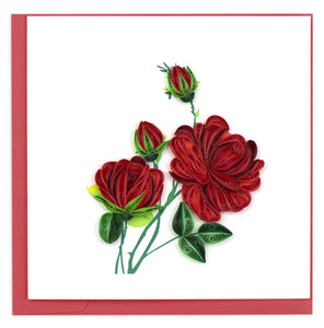Quilling Card - Red Roses