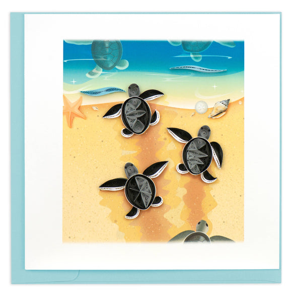 Quilling Card - Sea Turtle Hatchlings