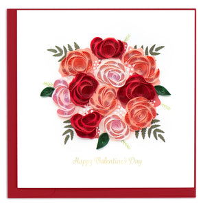 Quilling Card - Valentine's Day Bouquet