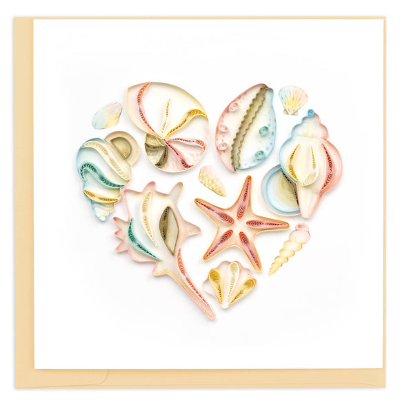 Quilling Card - Seashell Heart